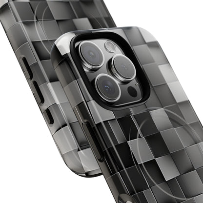 Monochrome Cube Depth iPhone 16 - Tough+