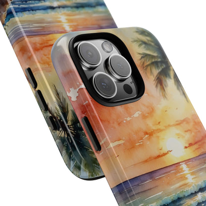 Sunset Palm iPhone 16 Pro Max Case - Tough