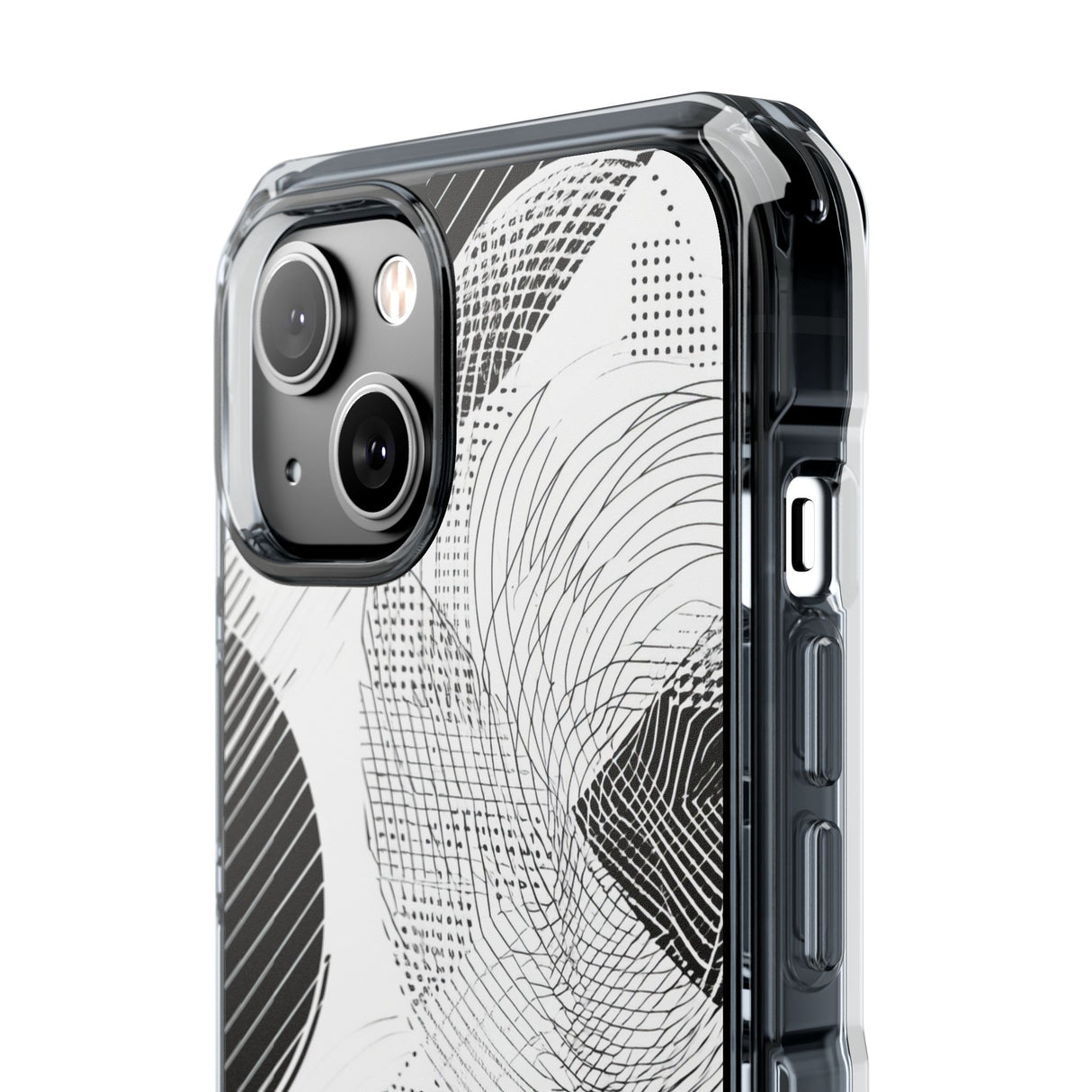 Monochrome Dynamics - Phone Case for iPhone (Clear Impact - Magnetic)