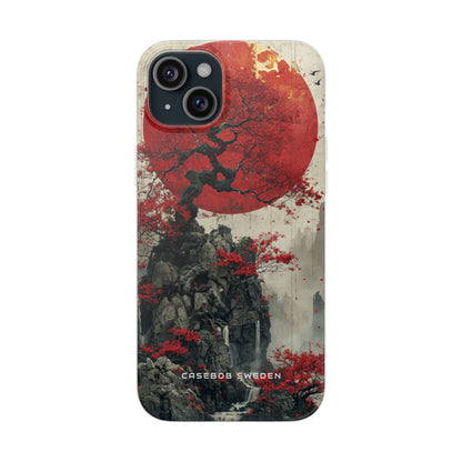 Zen Serenity in Red Harmony iPhone 15 - Flexi Phone Case