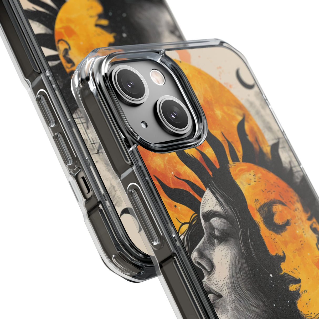 Sunlit Duality - Phone Case for iPhone (Clear Impact - Magnetic)