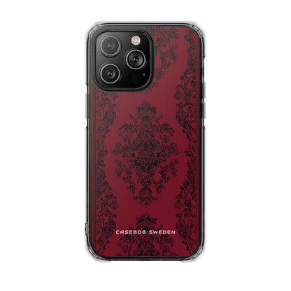 Gothic Crimson Elegance iPhone 14 - Clear Impact Phone Case