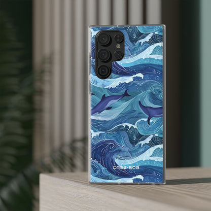 Dolphin Waves Samsung S22 Ultra Case - Soft