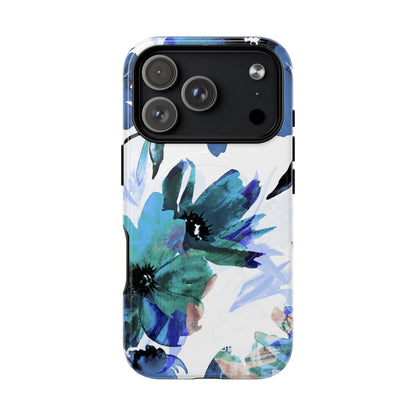 Blue Blossom Radiance iPhone 17 Pro Case - Tough+
