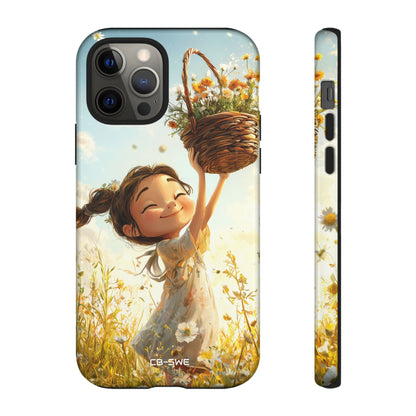 Joyful Girl Leaps - iPhone Case
