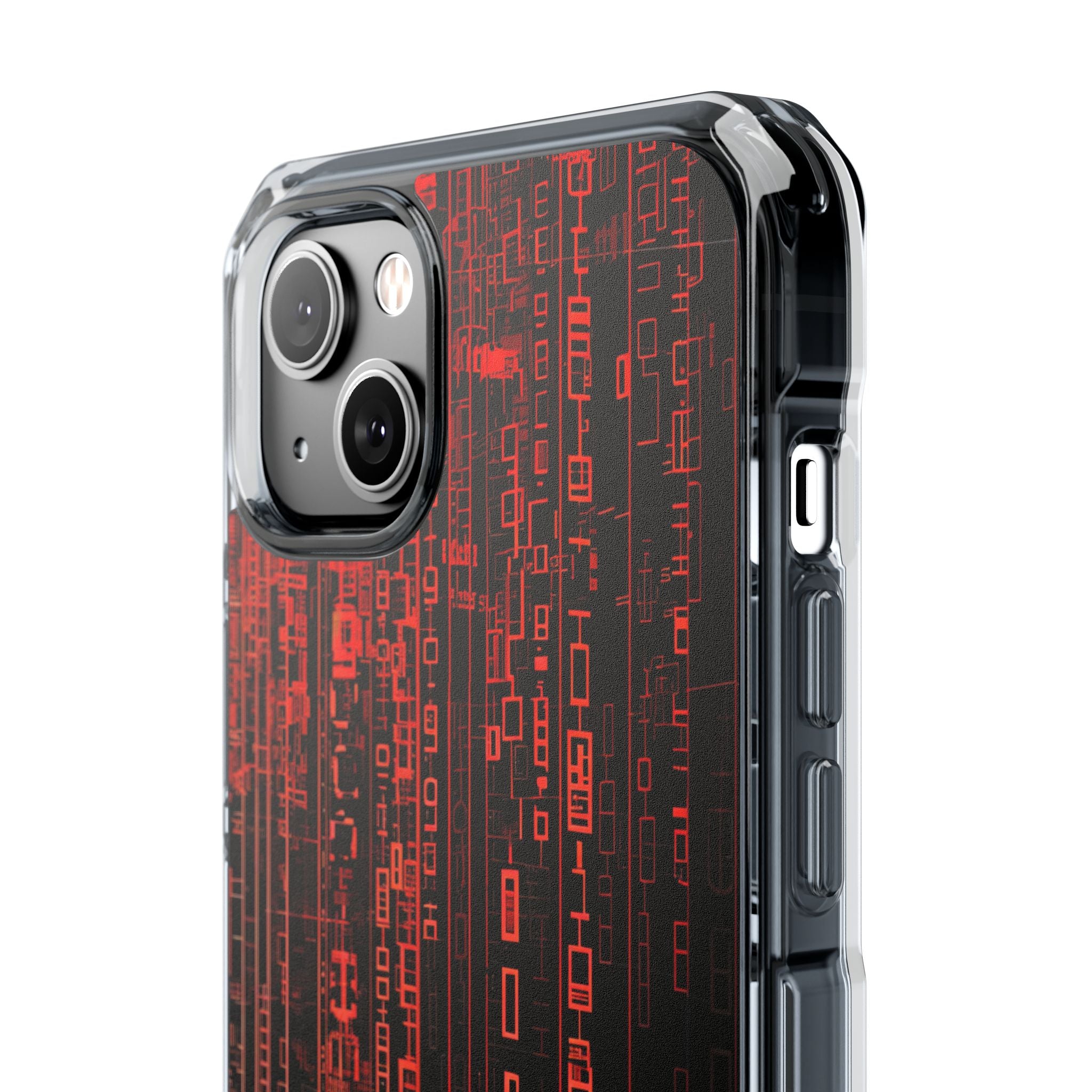 Crimson Glyphs iPhone 14 Plus Case - Impact