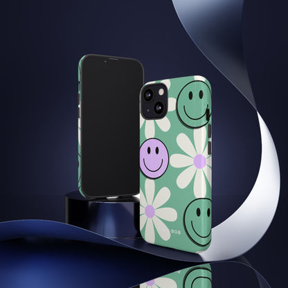 Smiley Daisy Glow iPhone 13 Case - Tough