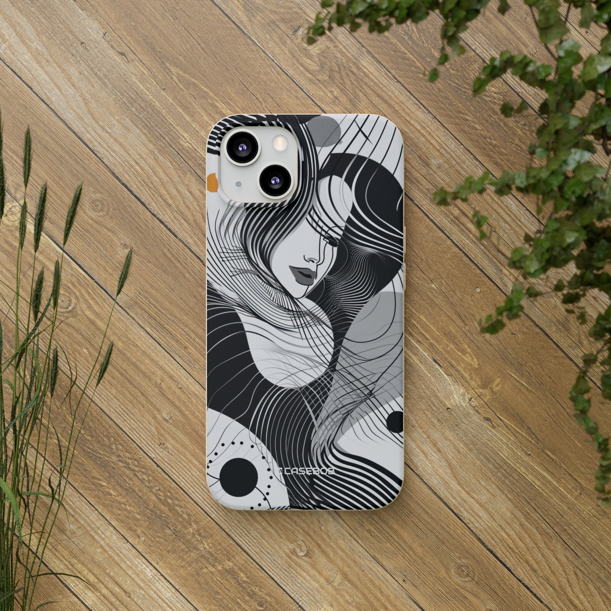 Fluid Noir Rhythm | Biodegradable Phone Case