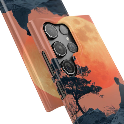 Zen Tranquility Under a Red Moon Samsung S23 - Slim Phone Case