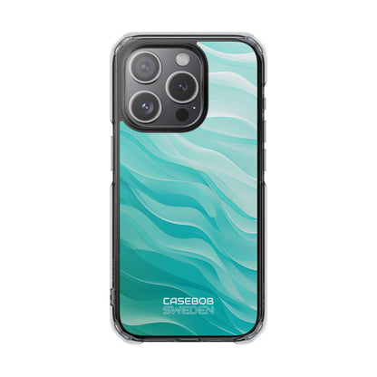 Soothing Aqua Waves iPhone 15 - Impact Clear+