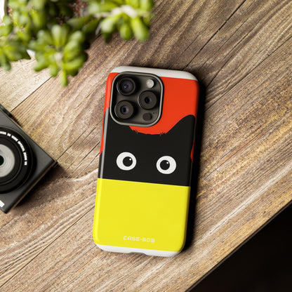 Peekaboo Cat Crimson iPhone 15 Pro Case - Tough