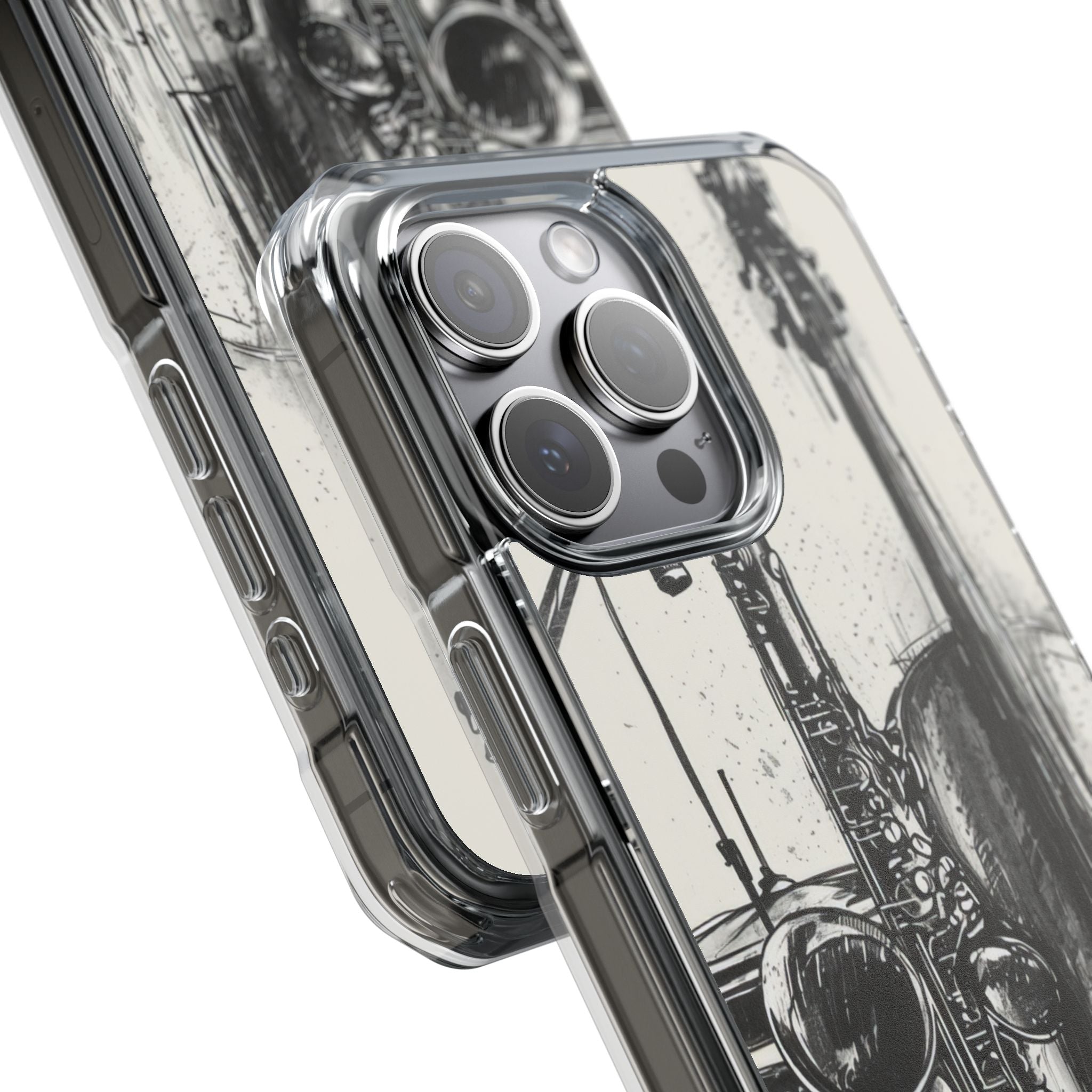 Jazz Instrument Line Symphony iPhone 15 - Clear Impact Phone Case