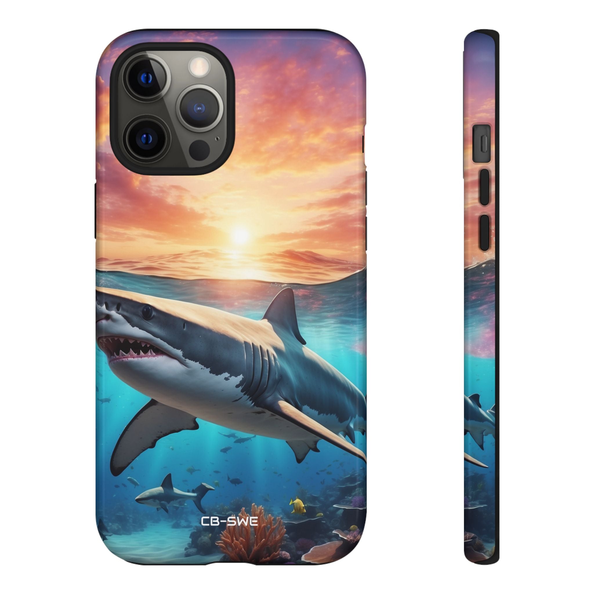 Shark Swims Through - iPhone Case