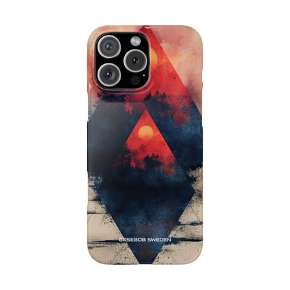 Red Sky Serenity - Slim iPhone 16 Phone Case