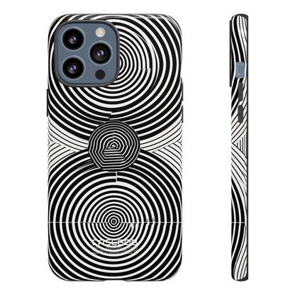 Monochrome Spiral Motion iPhone 13 - Tough
