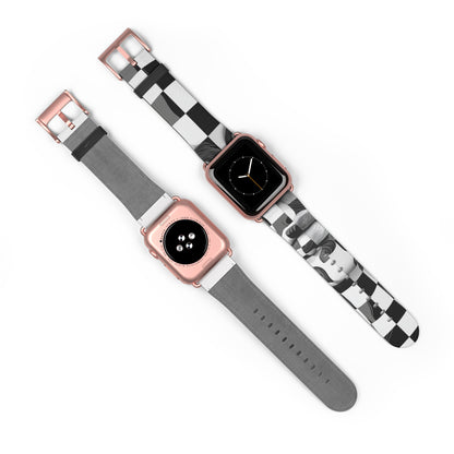 Mirrored Checkerboard Face - Watch Band