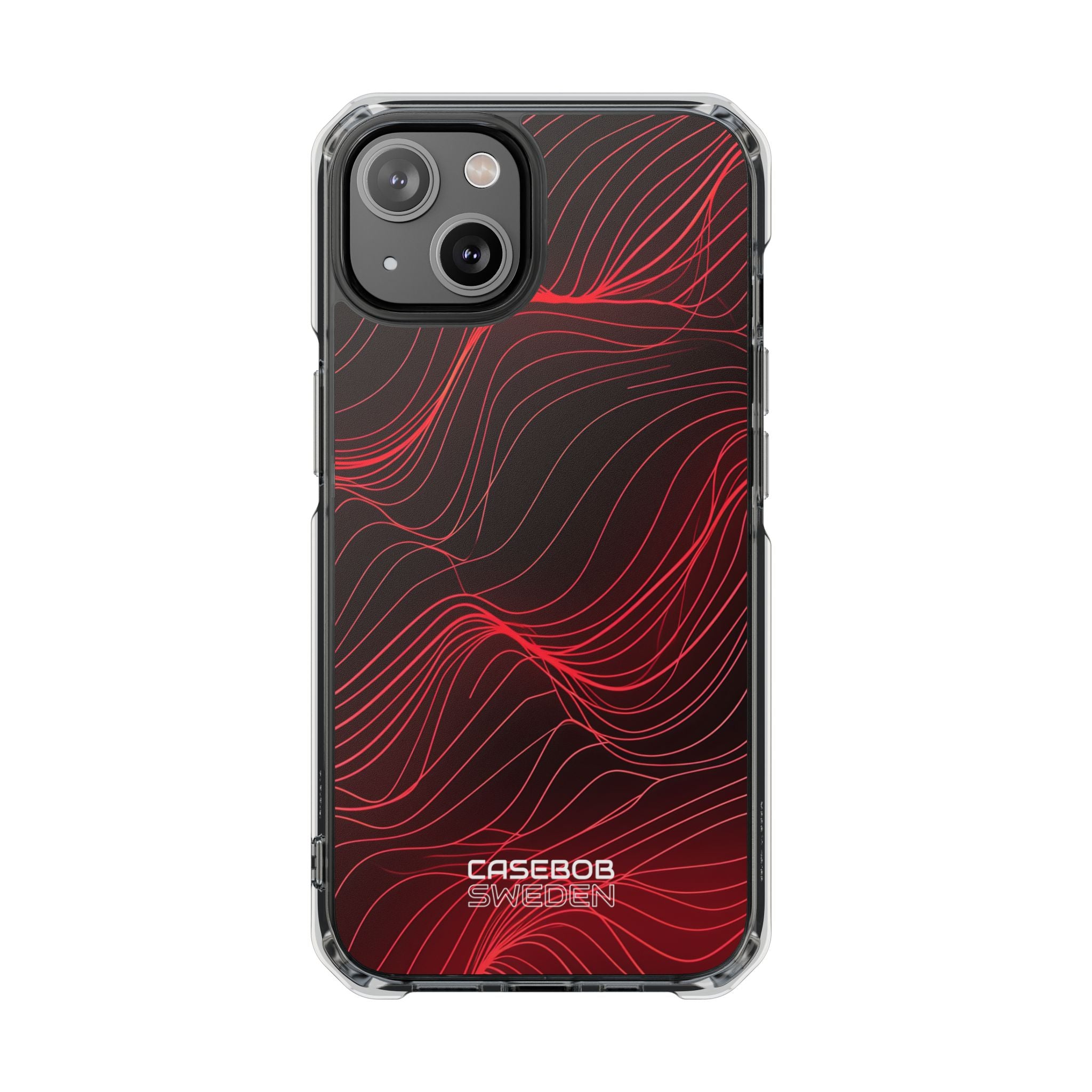 Crimson Waveform Flow iPhone 14 - Impact Clear+