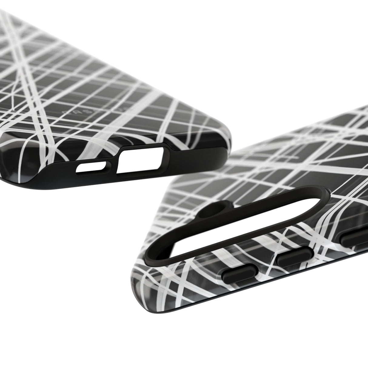 White Line Elegance - Protective Phone Case