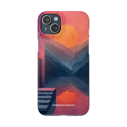 Surreal Sunset Landscape - Slim iPhone 15 Phone Case