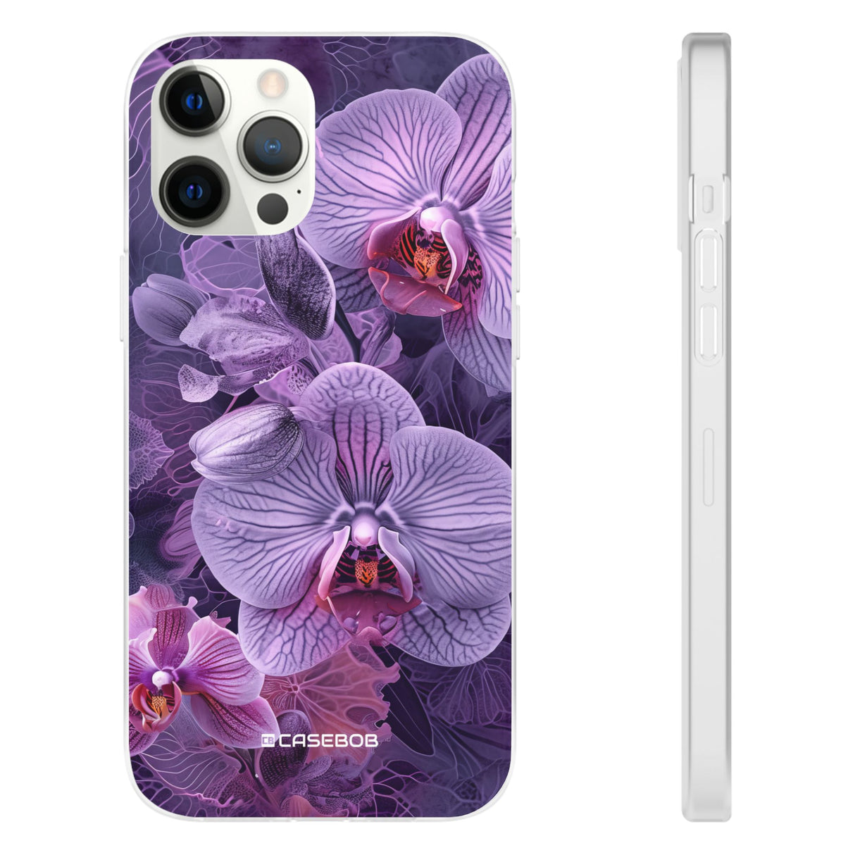 Strahlendes Orchideen-Design | Handyhülle für iPhone (flexible Hülle) 