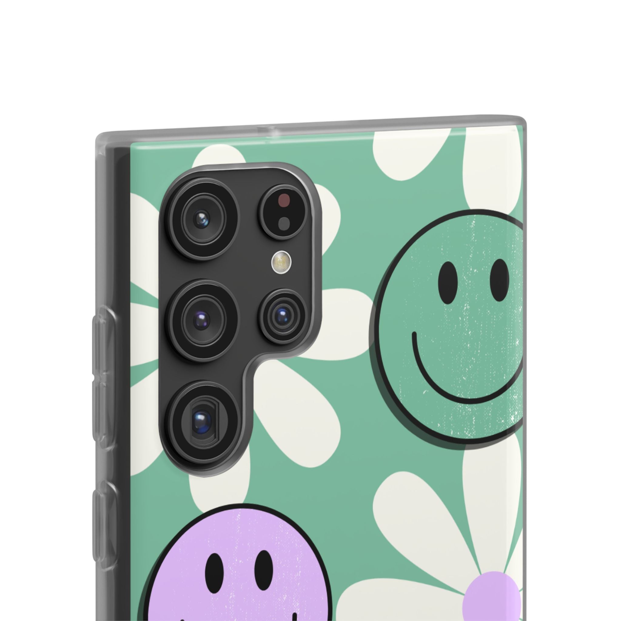 Smiley Daisy Glow Samsung S22 Ultra Case - Soft