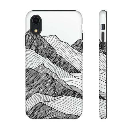 Abstract Mountain Line Art - Protective Phone Case