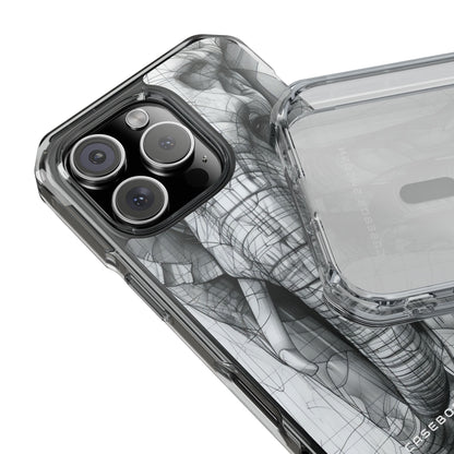 Elephant Line Geometry iPhone 16 - Clear Impact Phone Case