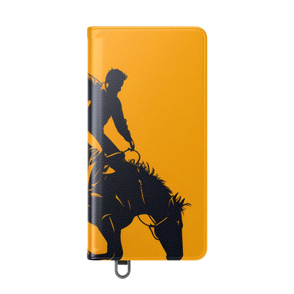 Bucking Cowboy Shadow - Samsung S25 Ultra Case - Wallet