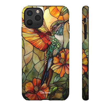 Hummingbird Dances Among Flowers - iPhone Case