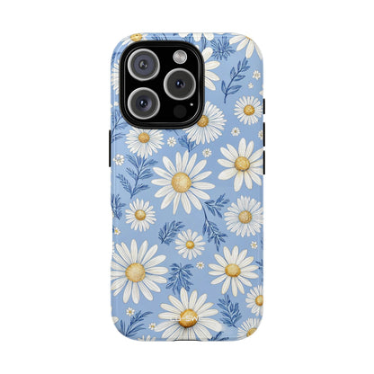 Daisies On Blue - iPhone Case