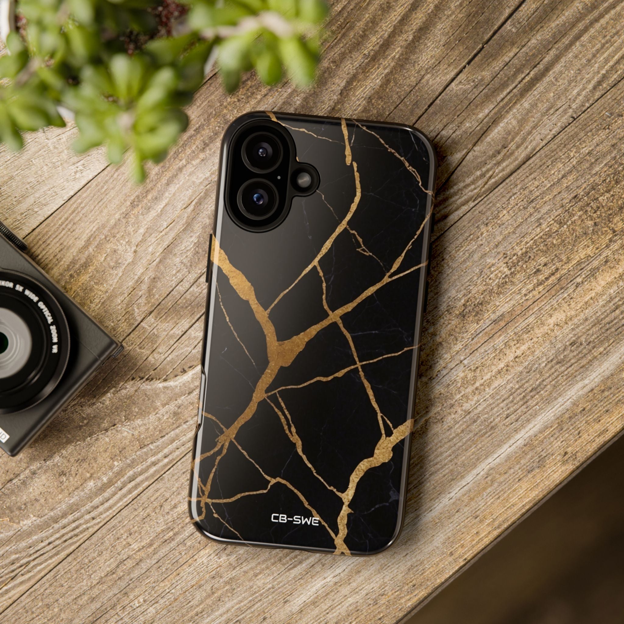 Golden Veins Twist - iPhone Case