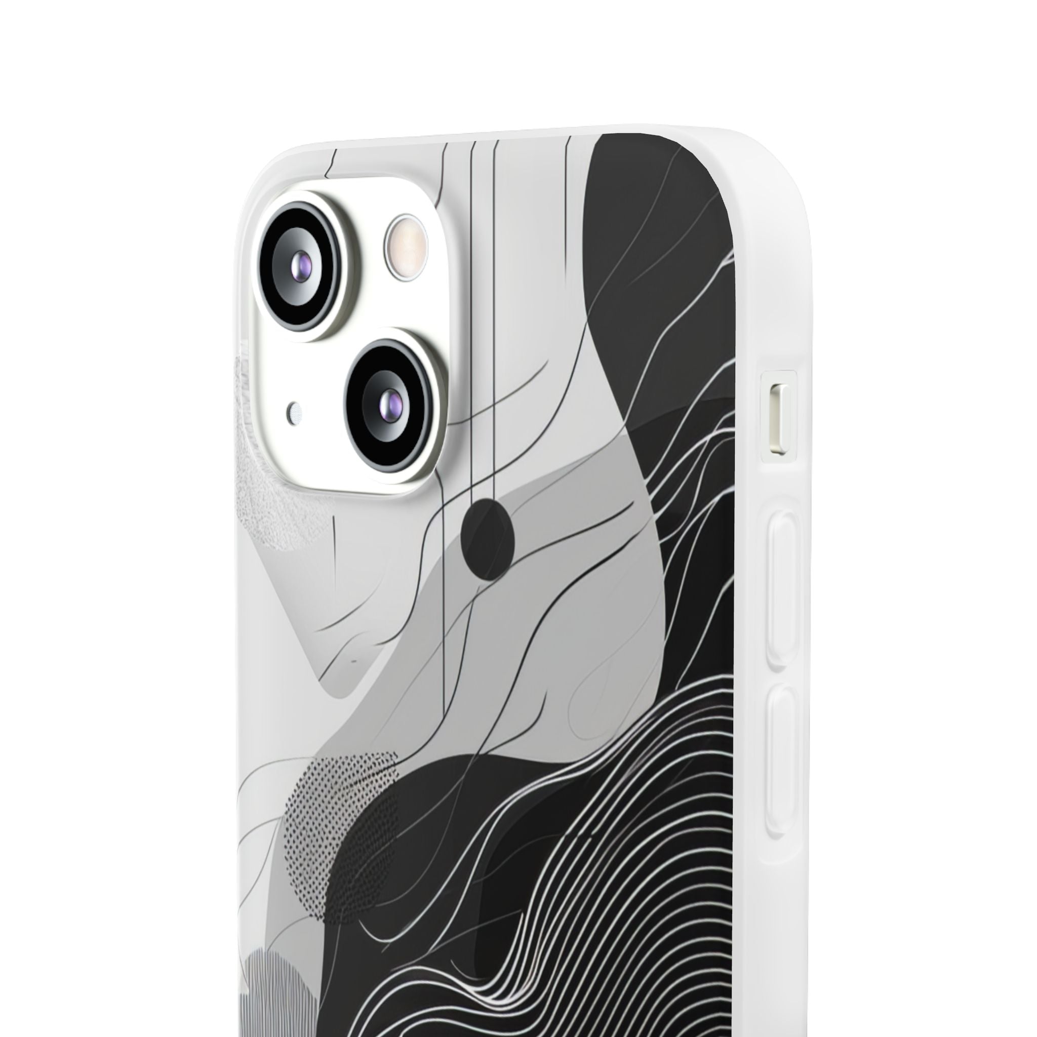 Monochrome Elegance | Flexible Phone Case for iPhone