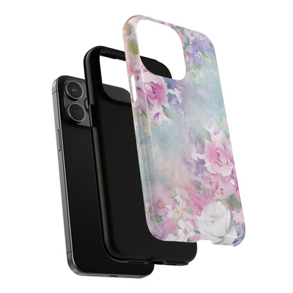 Dreamy Floral Watercolor - Tough + MagSafe® iPhone 15 Phone Case