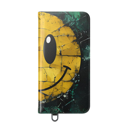 Cracked Smiley - Samsung S25+ Case - Wallet