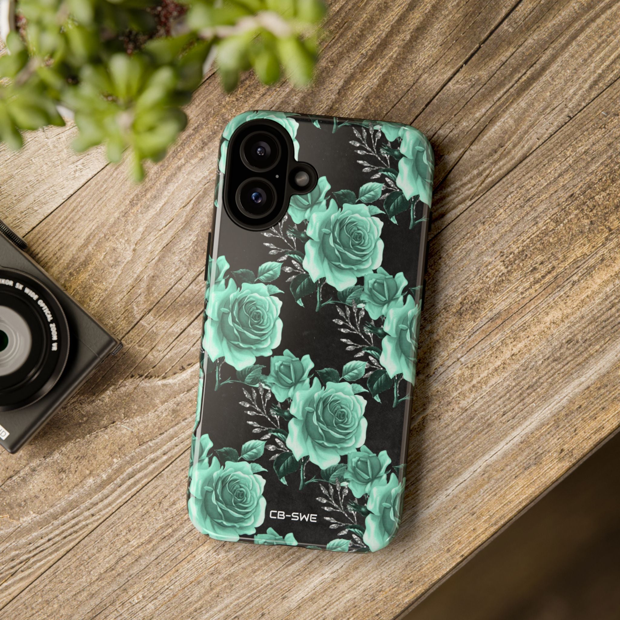 Turquoise Rose Symphony - iPhone Case