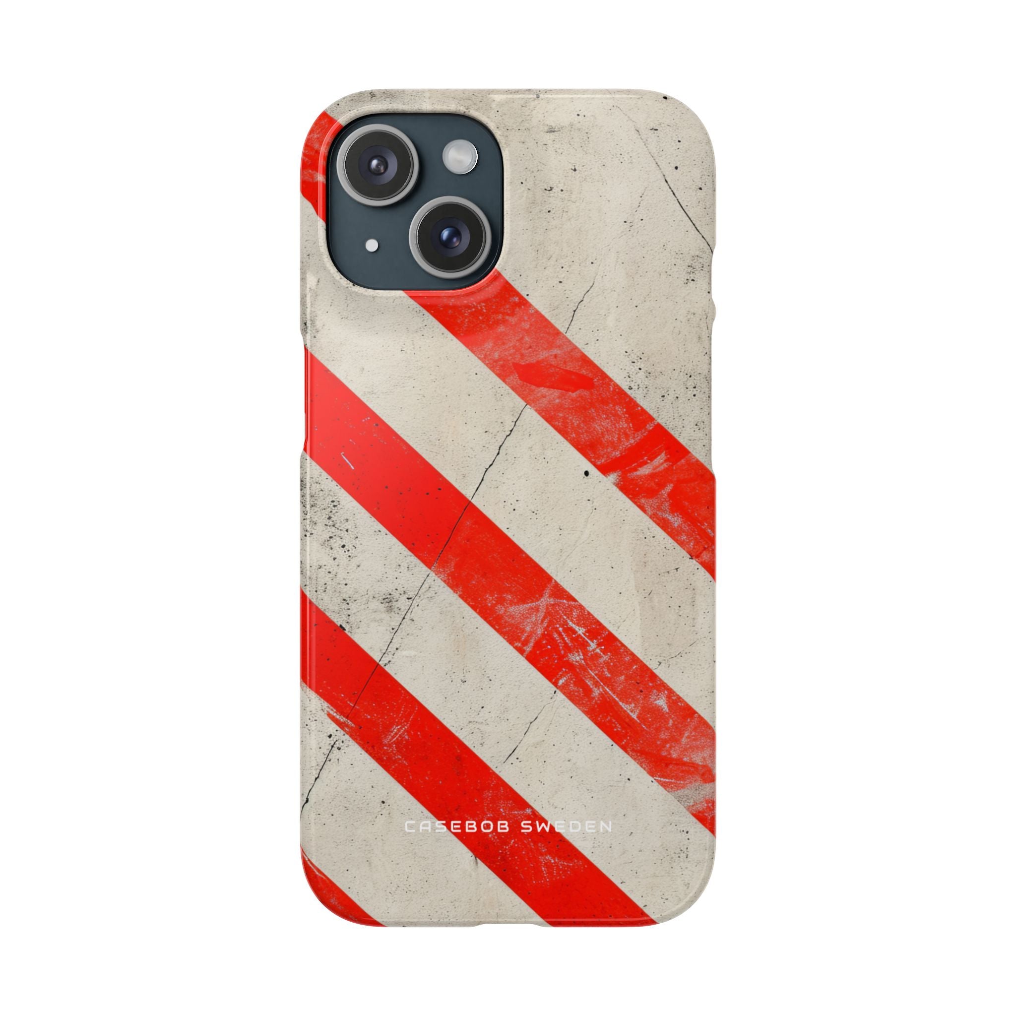 Striker Crimson Stripes iPhone 15 - Schlanke Handyhülle