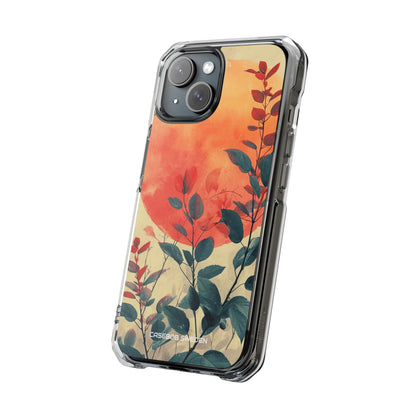 Orange Sun Harmony - Clear Impact iPhone 15 Phone Case