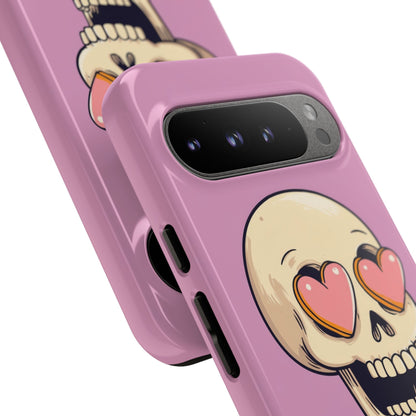 Heart Eyed Skull Google Pixel 9 Pro XL Case - Tough