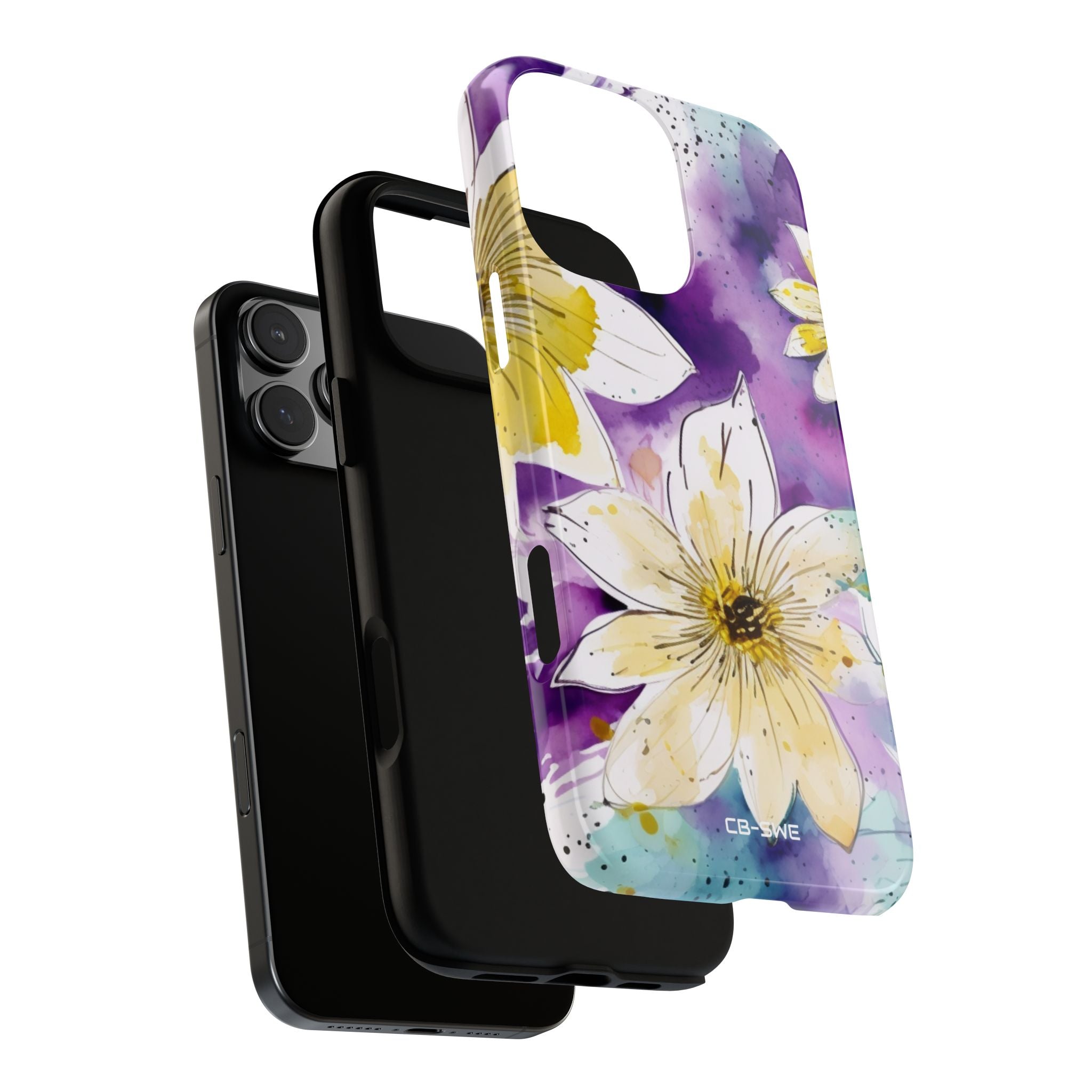 Vibrant Watercolor Flowers - iPhone Case