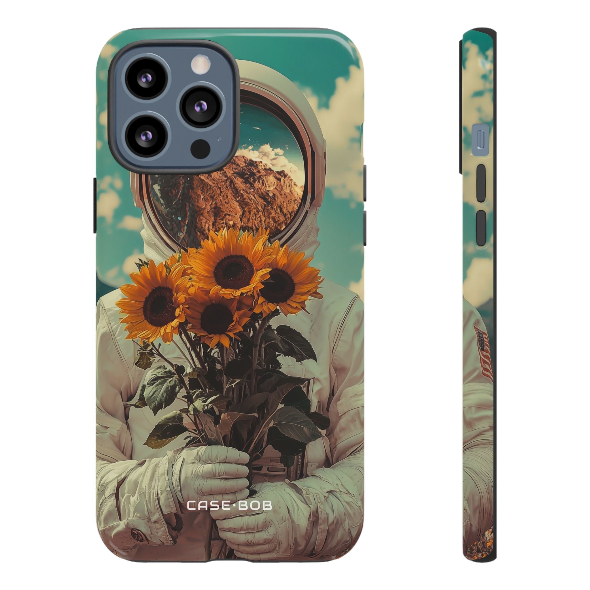 Sunflower Astronaut iPhone 13 Pro Max Case - Tough