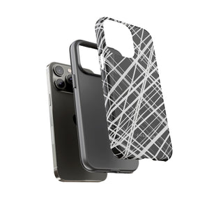 White Line Elegance - Protective Phone Case