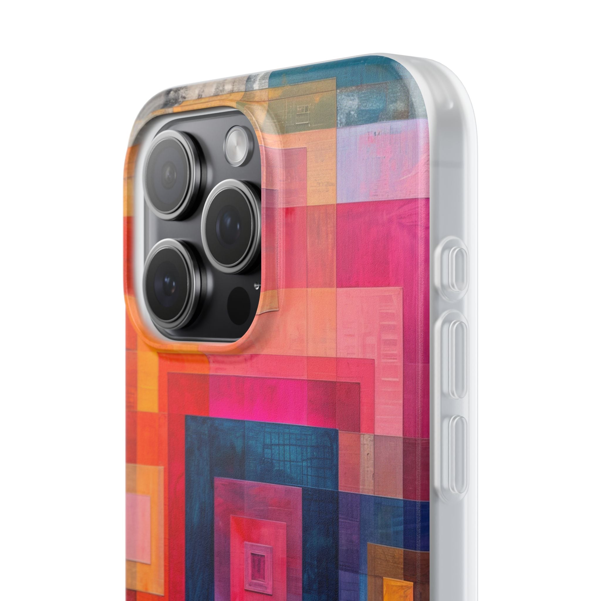 Vibrant Geometry - Flexi iPhone 15 Phone Case