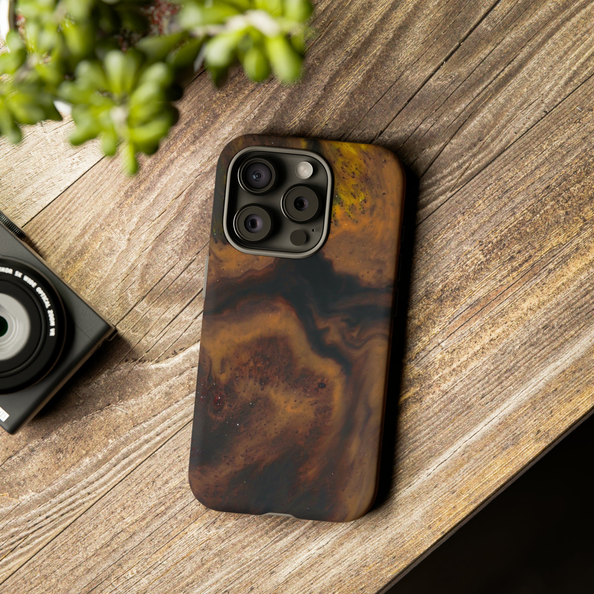 Brown Earth Ink Art - Protective Phone Case