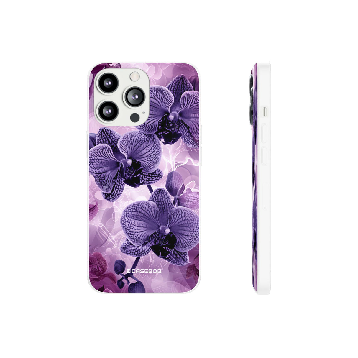 Strahlendes Orchideen-Design | Handyhülle für iPhone (flexible Hülle) 