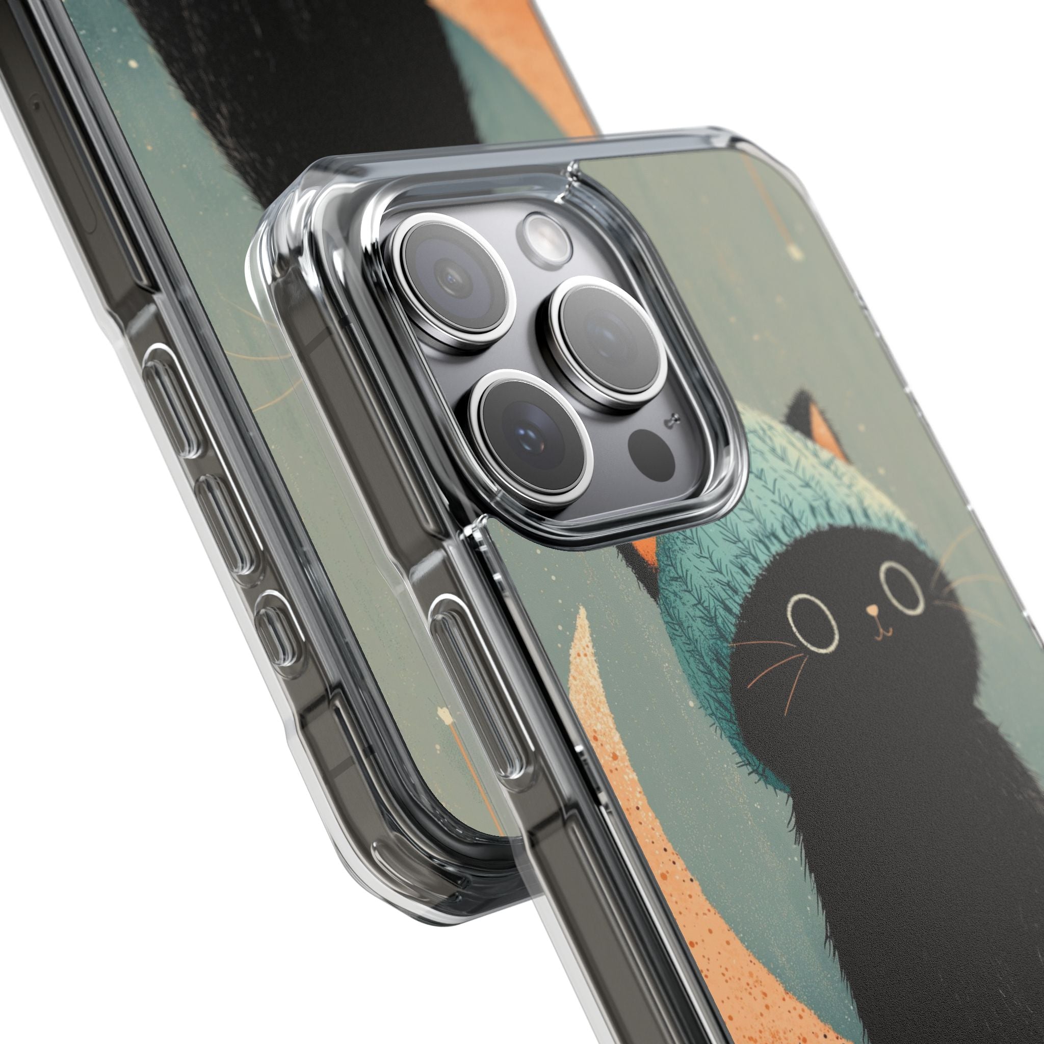 Cat Sits Dreaming iPhone Case - Impact