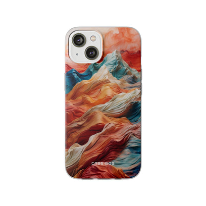 Fabric Peaks Cream iPhone 14 Case - Soft
