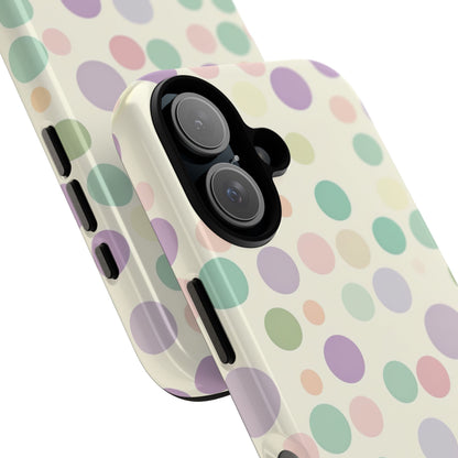 Playful Pastel Polka Dots - Tough iPhone 16 Phone Case