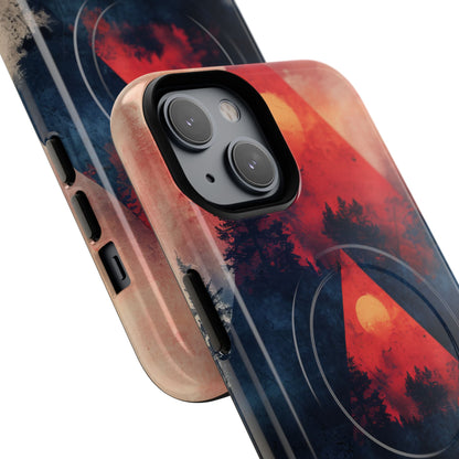 Red Sky Serenity - Tough + MagSafe® iPhone 14 Phone Case