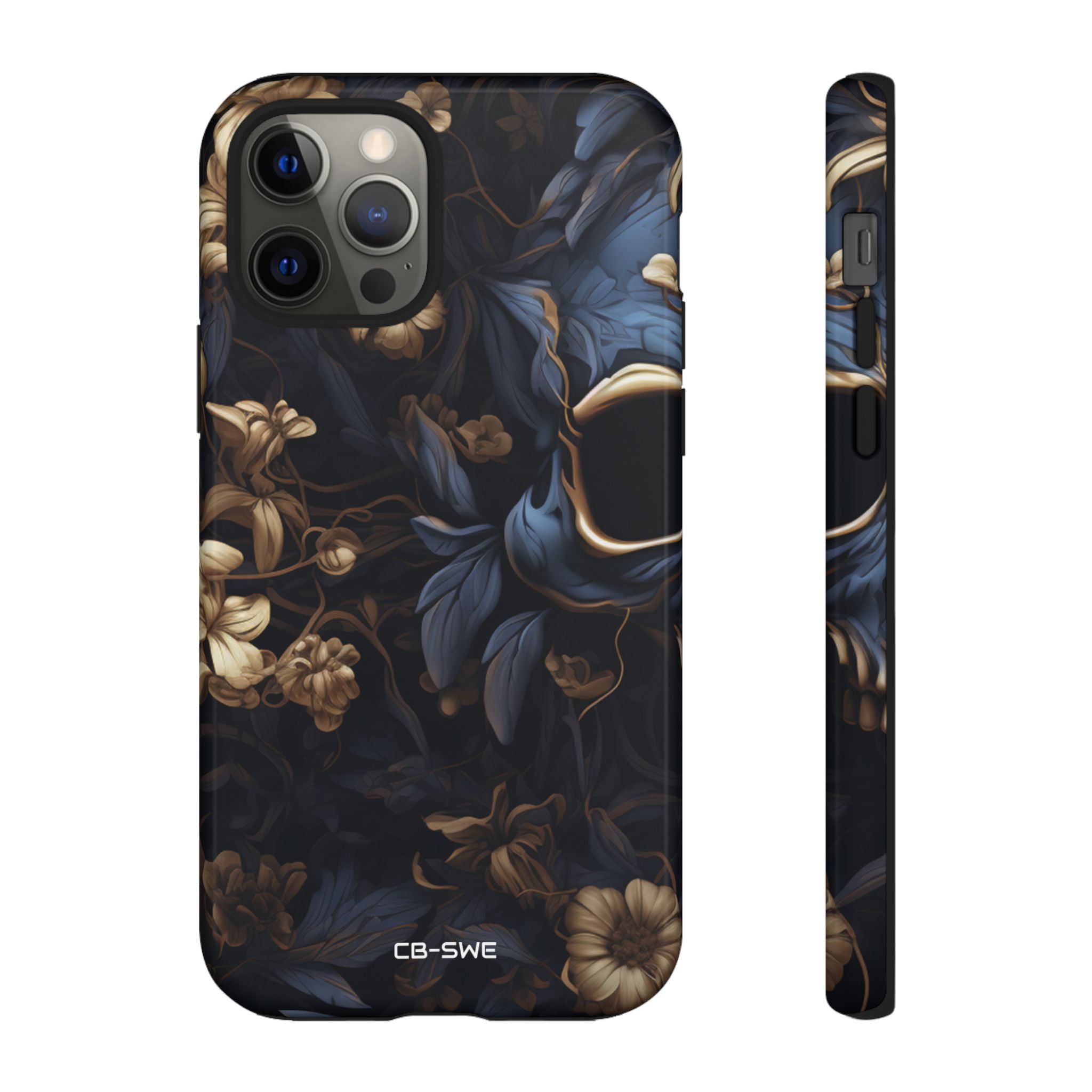 Gothic Floral Skull - iPhone Case