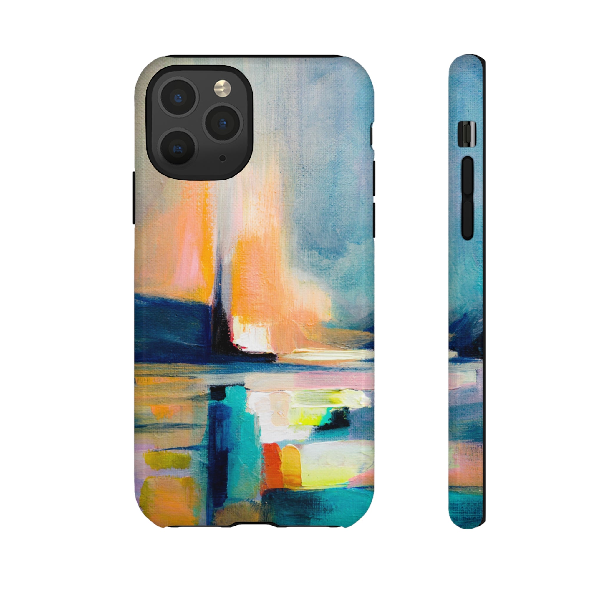 Abstract Blue n Yellow iPhone Case (Protective) iPhone 11 Pro Glossy Phone Case